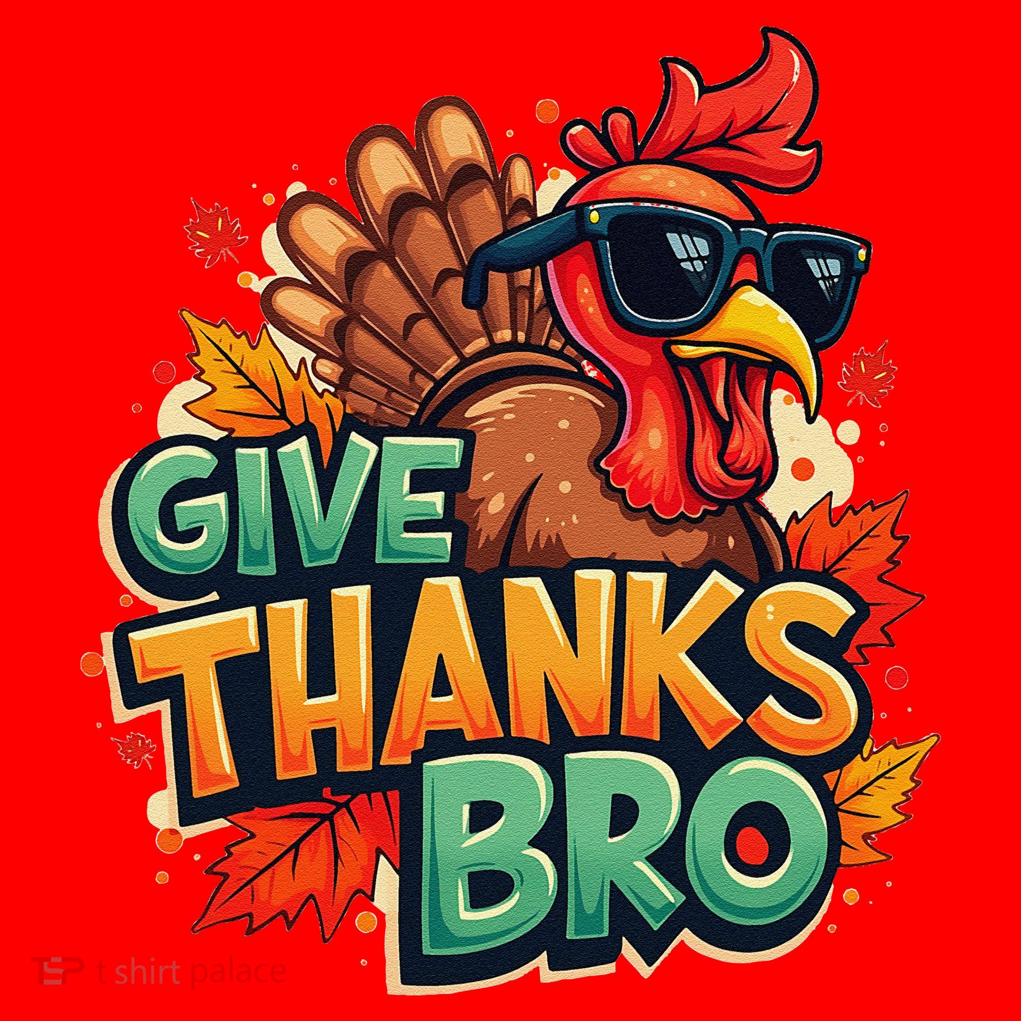 Give Thanks Bro Cute Turkey Thankful Thanksgiving Santa Hat