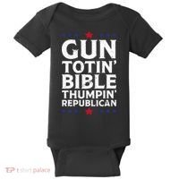 Gun Toting Bible Thumping Republican Baby Bodysuit thumb 0