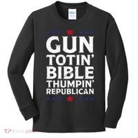 Gun Toting Bible Thumping Republican Kids Long Sleeve Shirt thumb 0