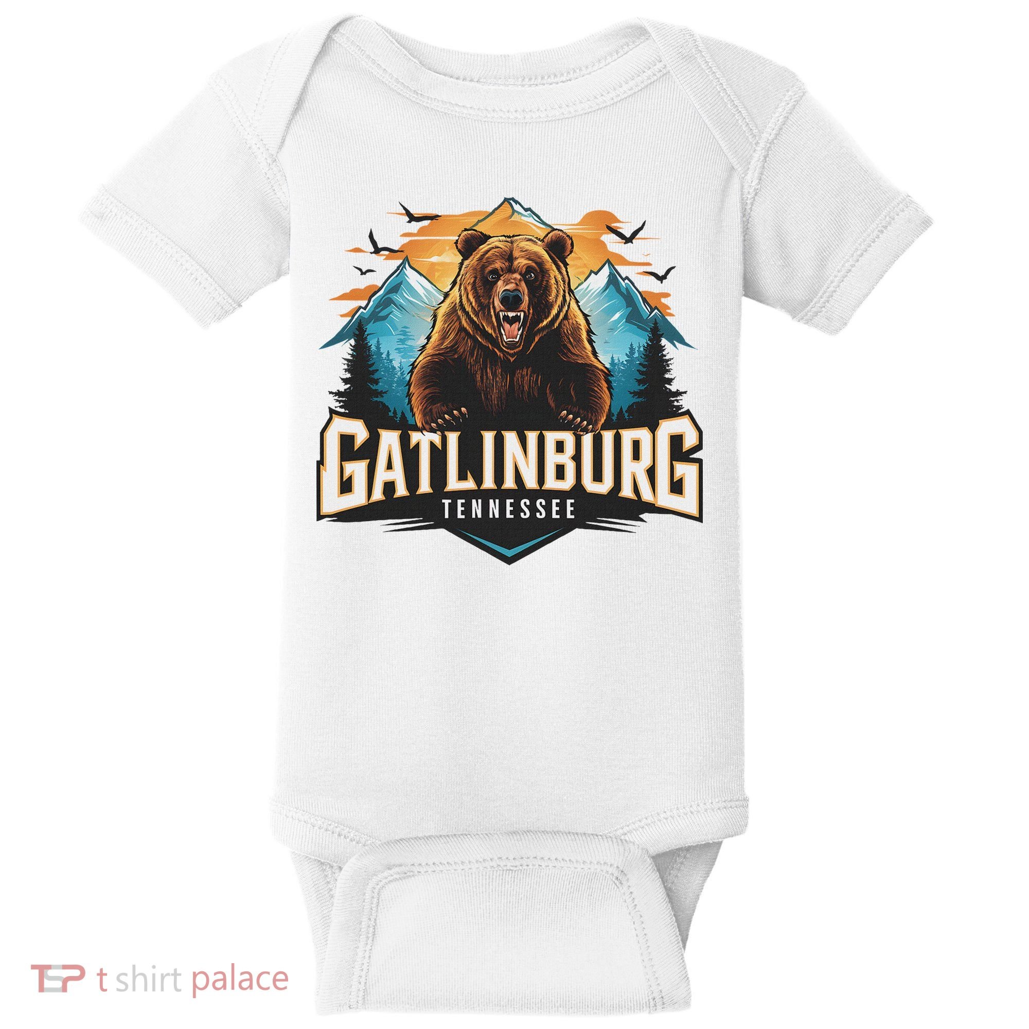 Gatlinburg Tennessee Bear Mountain Adventure Baby Bodysuit