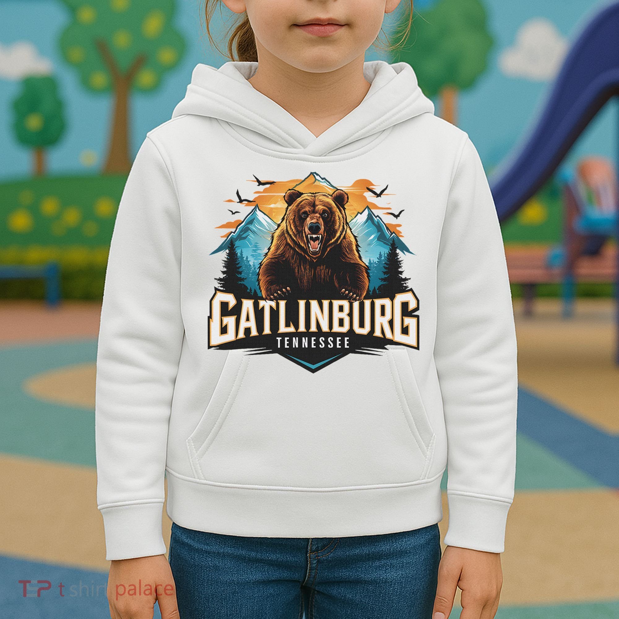 Gatlinburg Tennessee Bear Mountain Adventure Kids Hoodie