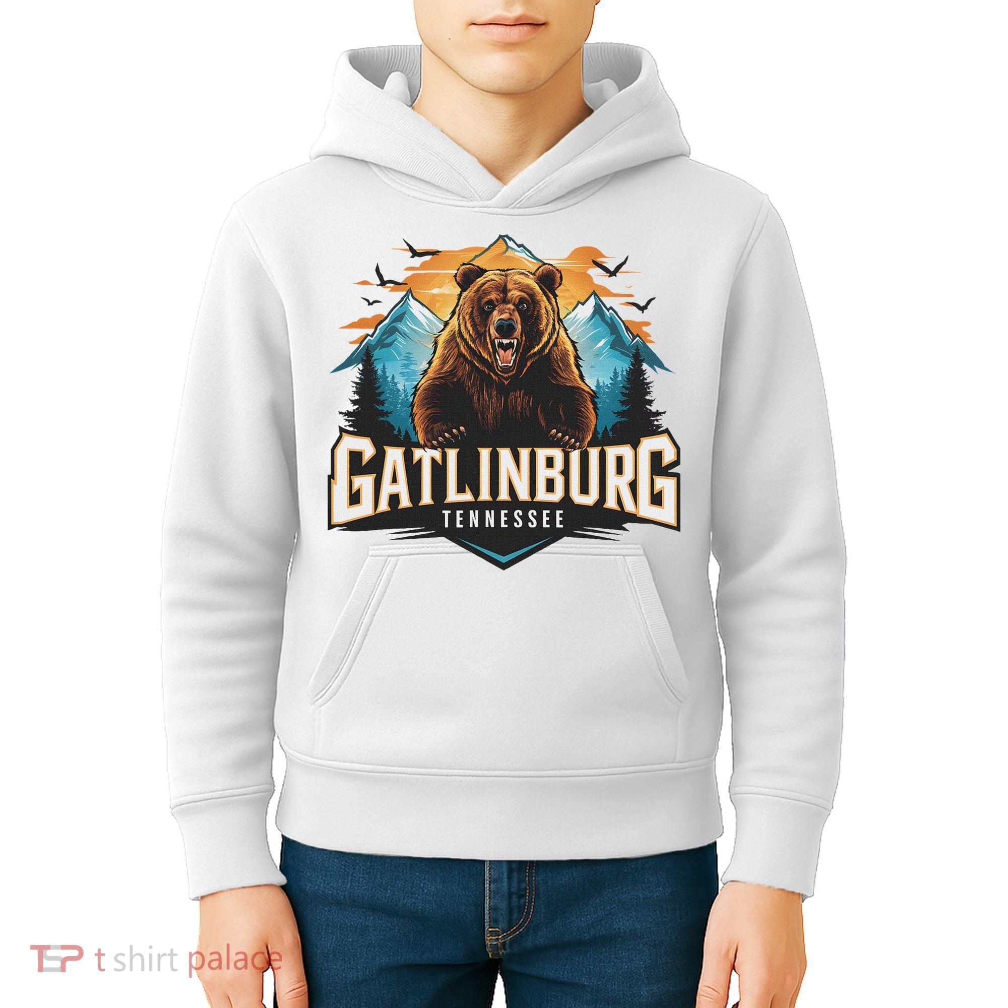 Gatlinburg Tennessee Bear Mountain Adventure Kids Hoodie