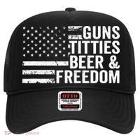 Guns Titties Beer & Freedom Funny Drinking USA Flag Hat thumb 0