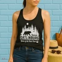 Gatlinburg Tennessee Black Bear Great Smoky Mountains Women's Tank Top thumb 2