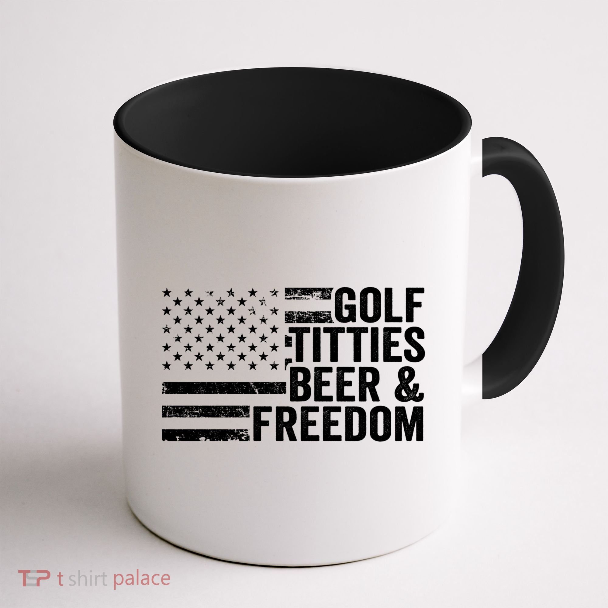 Golf Titties Beer Freedom Funny Golfer Joke Ing Cool Gift Coffee Mug