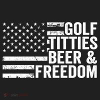Golf Titties Beer Freedom Funny Golfer Joke Ing Cool Gift Beanie thumb 2