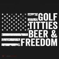 Golf Titties Beer Freedom Funny Golfer Joke Ing Cool Gift Women's Hoodie thumb 2