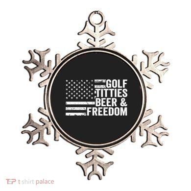 Golf Titties Beer Freedom Funny Golfer Joke Ing Cool Gift Ornament