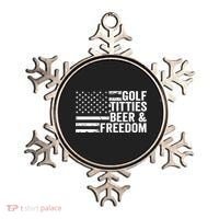 Golf Titties Beer Freedom Funny Golfer Joke Ing Cool Gift Ornament thumb 0