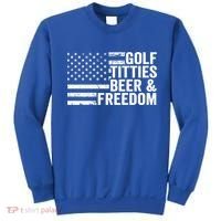 Golf Titties Beer Freedom Funny Golfer Joke Ing Cool Gift Sweatshirt thumb 0
