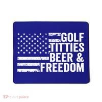 Golf Titties Beer Freedom Funny Golfer Joke Ing Cool Gift Mousepad thumb 0