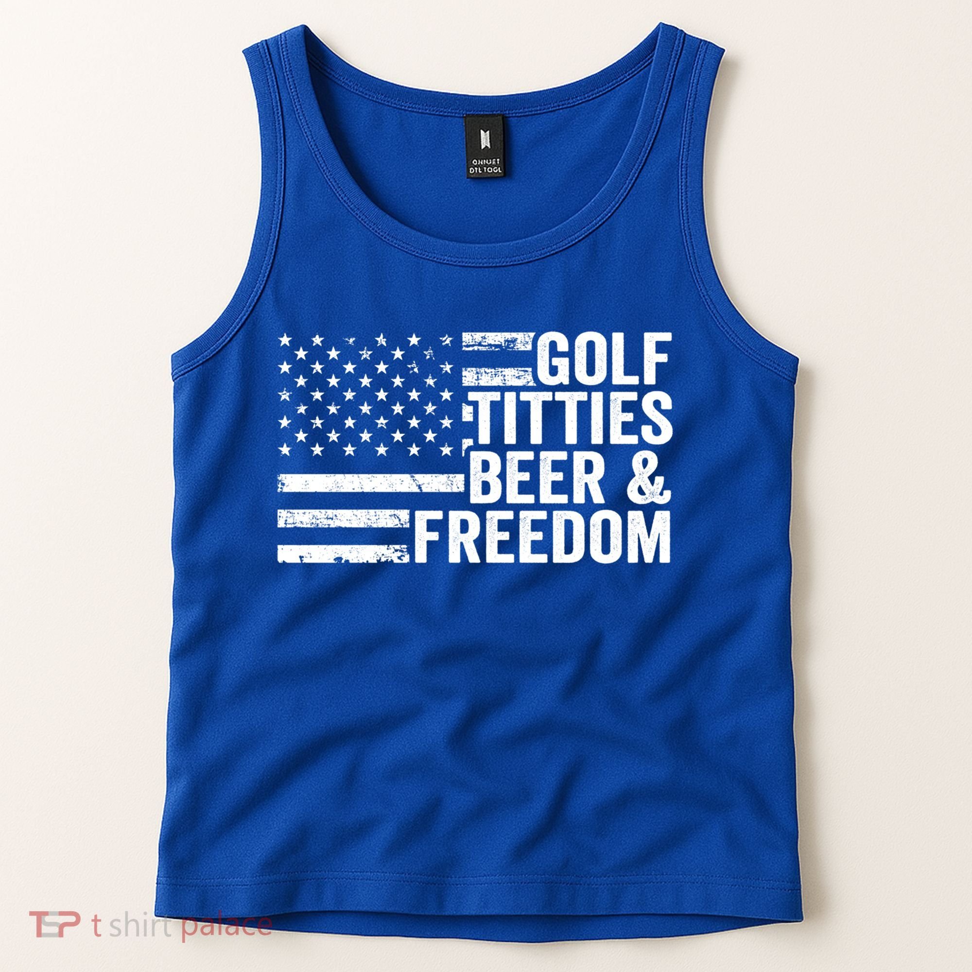 Golf Titties Beer Freedom Funny Golfer Joke Ing Cool Gift Tank Top