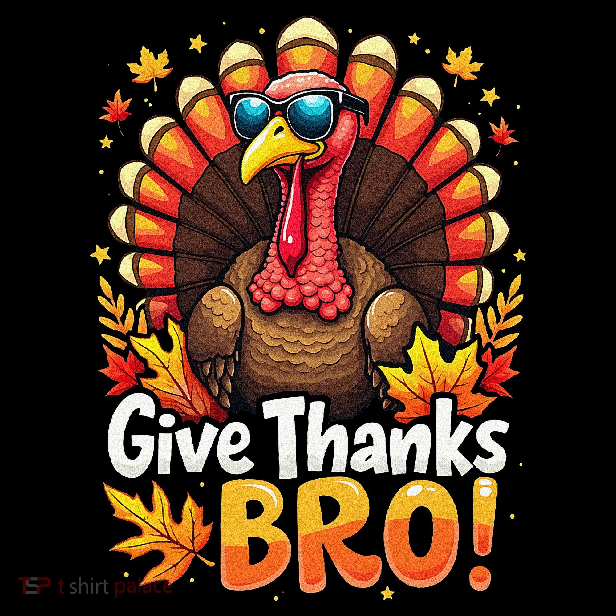 Give Thanks Bro Cute Turkey Thankful Thanksgiving Coffee Mug