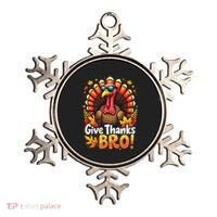 Give Thanks Bro Cute Turkey Thankful Thanksgiving Ornament thumb 0