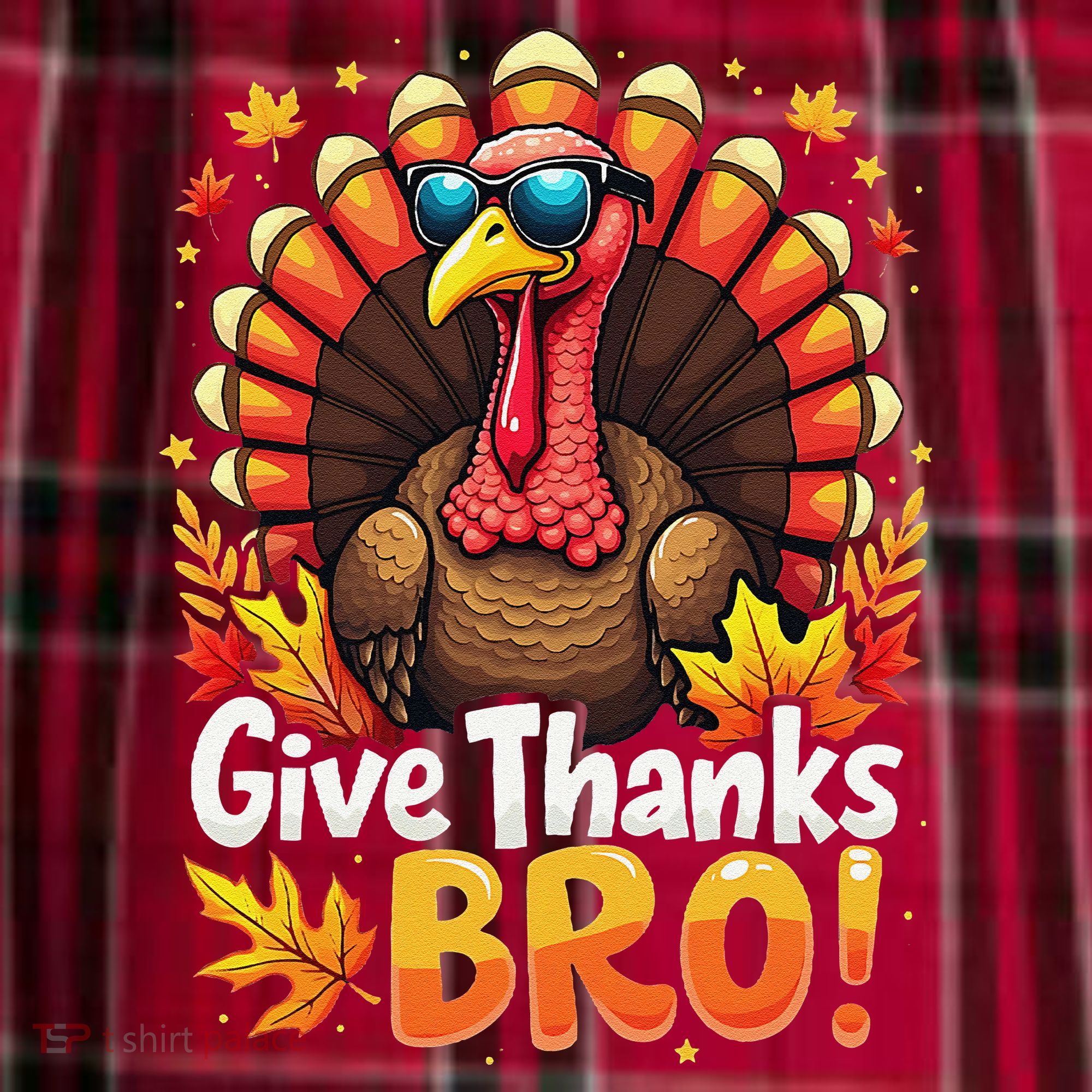 Give Thanks Bro Cute Turkey Thankful Thanksgiving Men's Flannel Plaid Pajama Pants