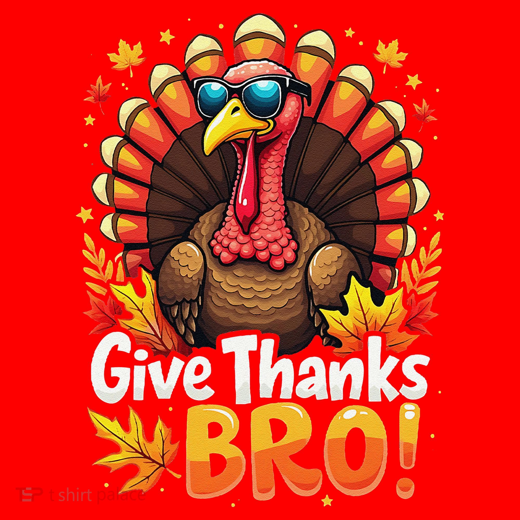Give Thanks Bro Cute Turkey Thankful Thanksgiving Santa Hat
