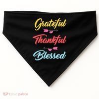 Grateful Thankful Blessed USA-Made Doggie Bandana thumb 0