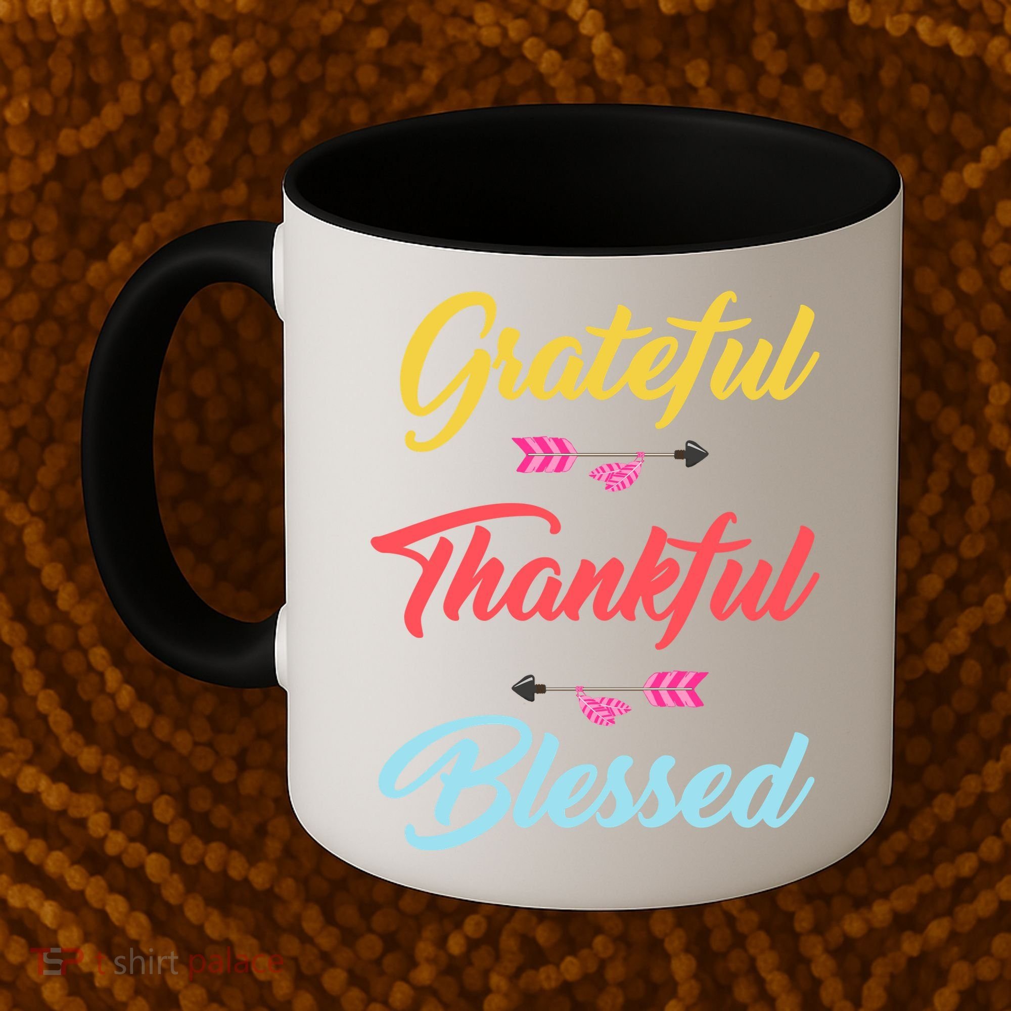Grateful Thankful Blessed Coffee Mug