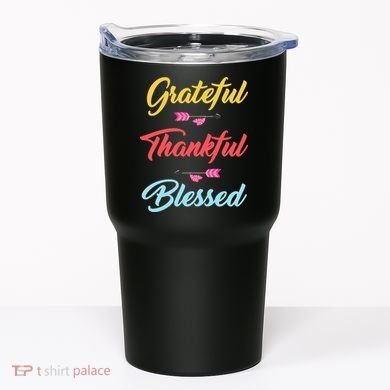 Grateful Thankful Blessed Tumbler