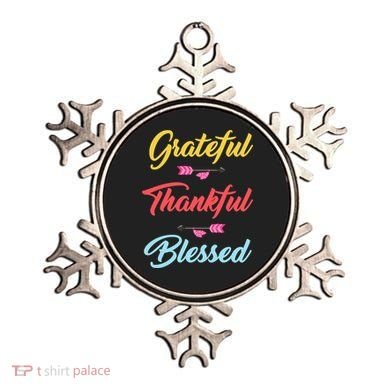 Grateful Thankful Blessed Ornament
