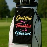 Grateful Thankful Blessed Golf Towel thumb 2