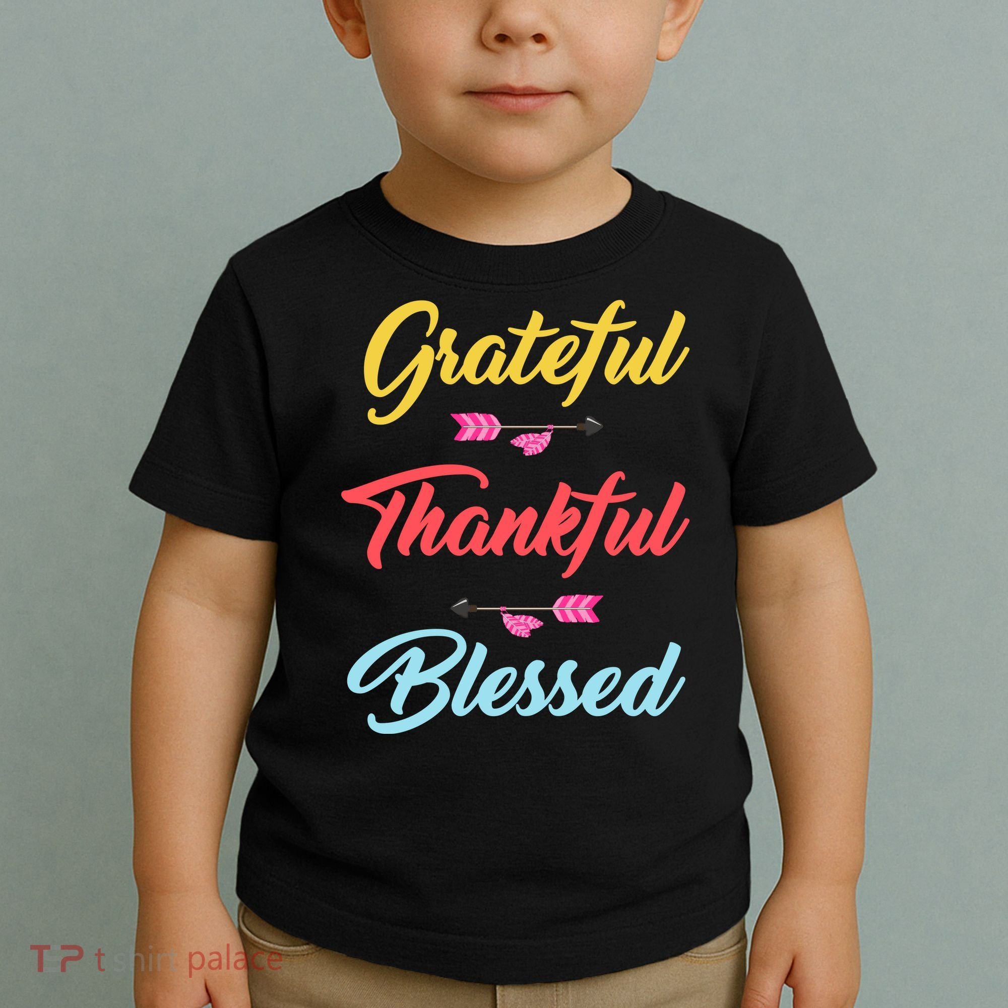 Grateful Thankful Blessed Toddler T-Shirt