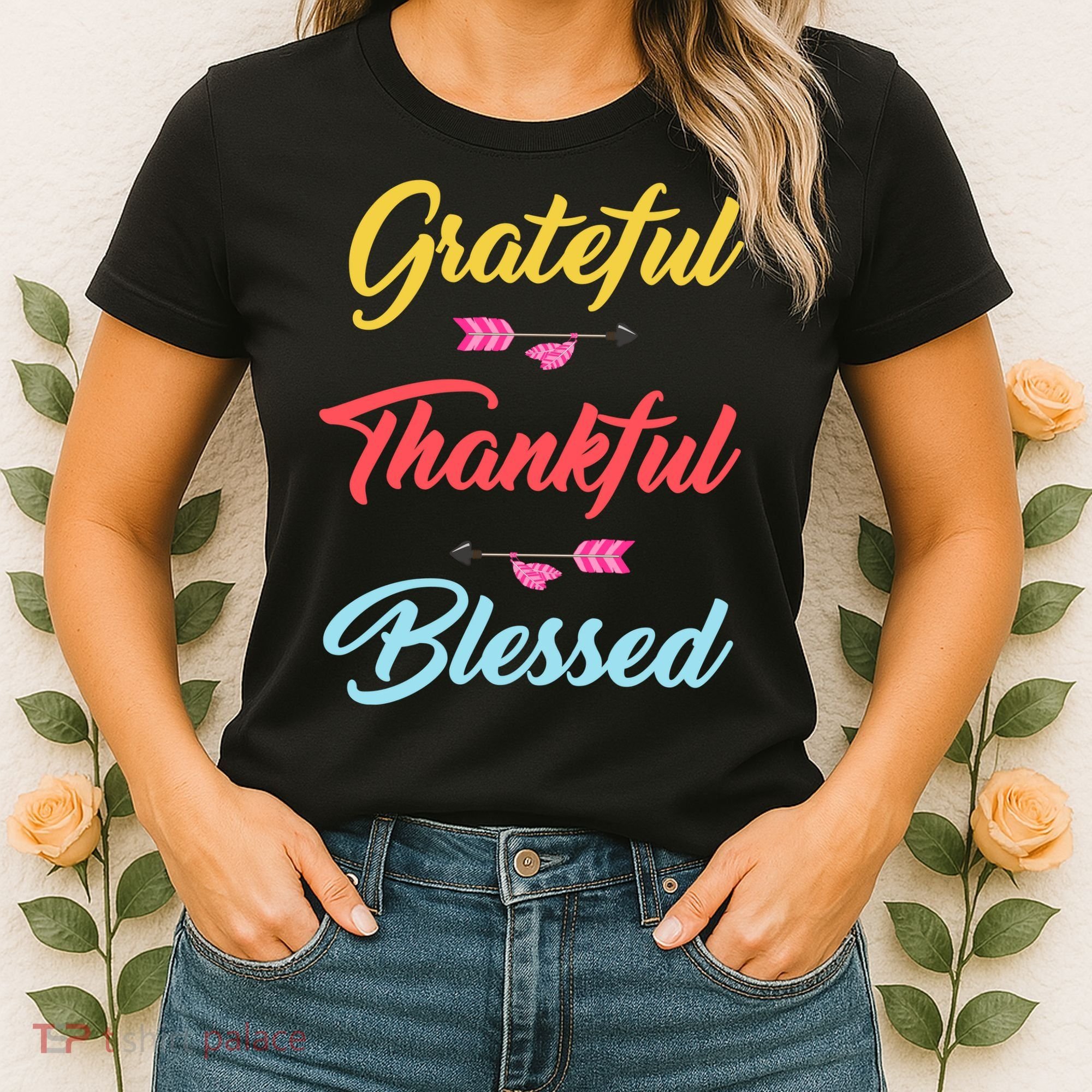 Grateful Thankful Blessed Women's T-Shirt