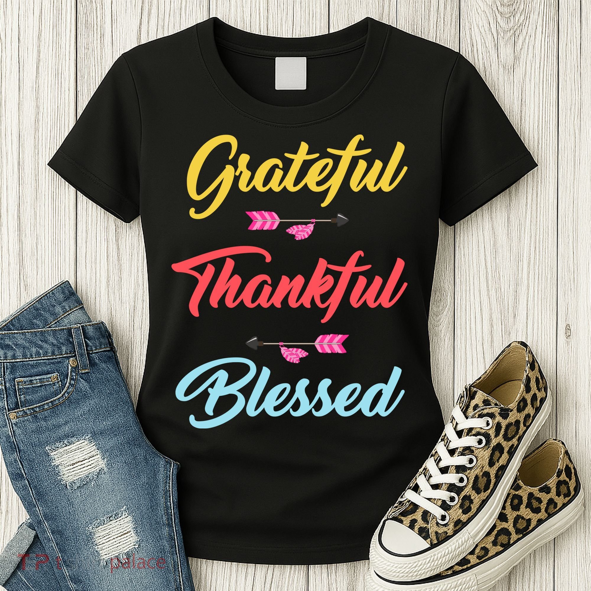 Grateful Thankful Blessed Women's T-Shirt