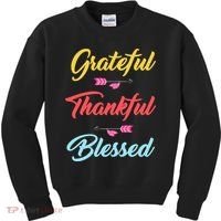 Grateful Thankful Blessed Kids Sweatshirt thumb 0