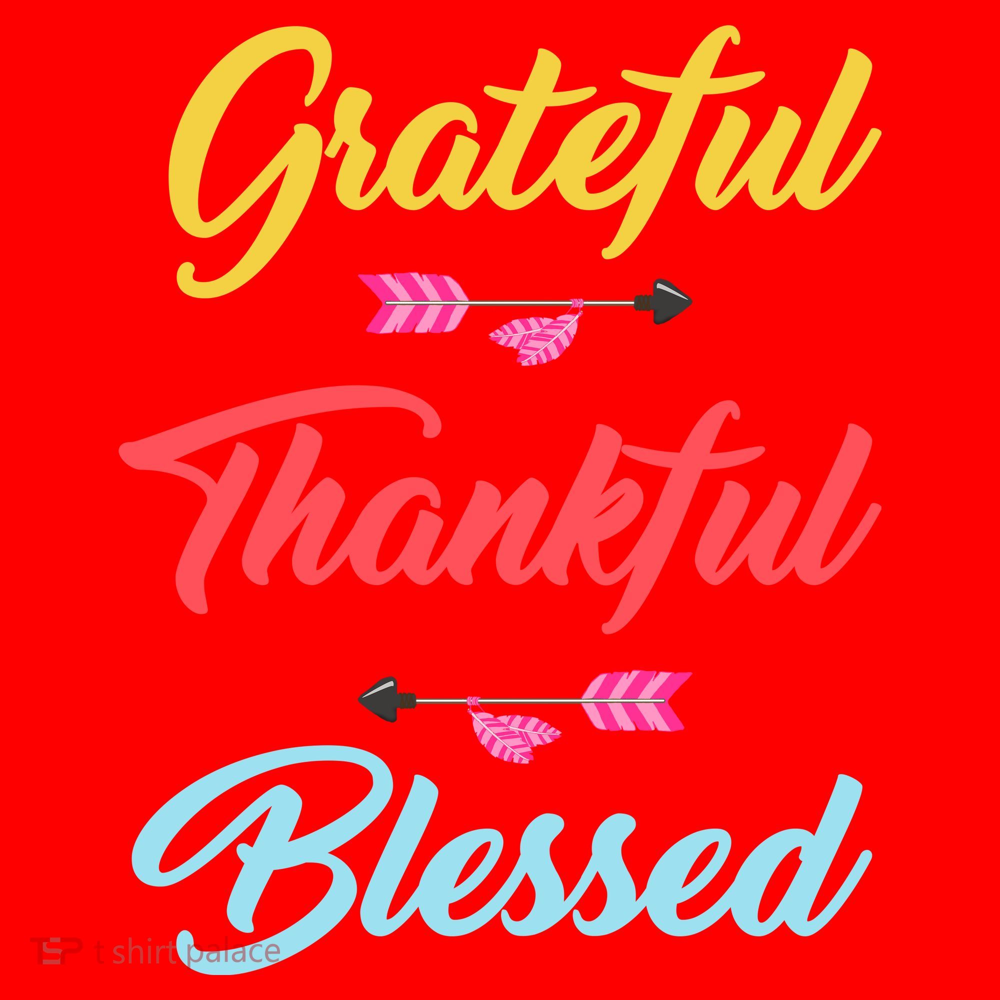 Grateful Thankful Blessed Santa Hat