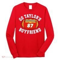 Go TaylorS Boyfriend I Just Here For Travis Long Sleeve Shirt thumb 0