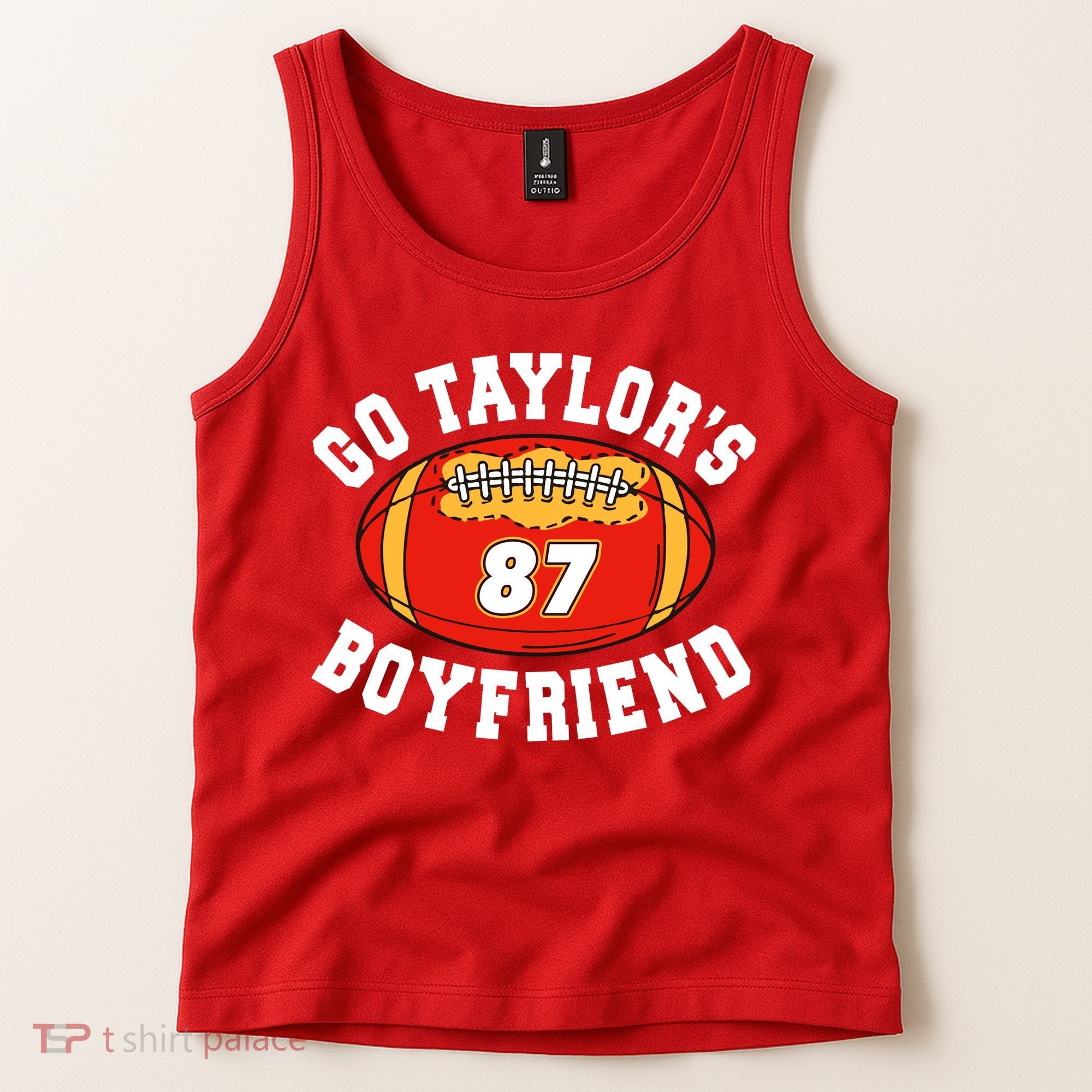 Go TaylorS Boyfriend I Just Here For Travis Tank Top