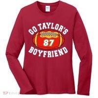 Go TaylorS Boyfriend I Just Here For Travis Women's Long Sleeve Shirt thumb 0
