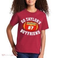 Go TaylorS Boyfriend I Just Here For Travis Kids T-Shirt thumb 2