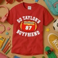 Go TaylorS Boyfriend I Just Here For Travis Kids T-Shirt thumb 3