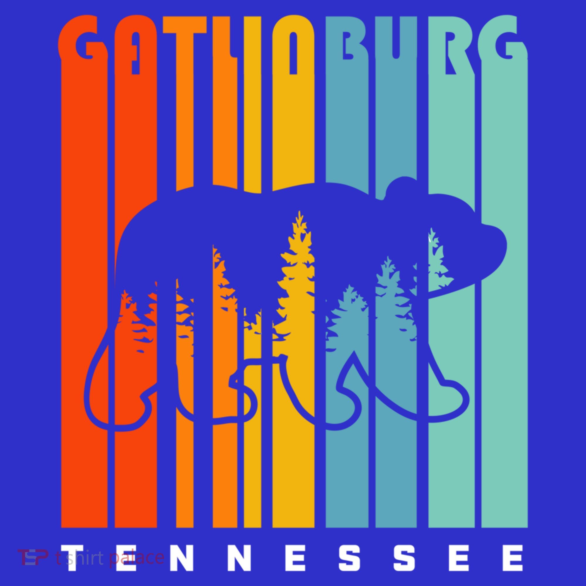 Gatlinburg Tennessee Bear Great Smoky Mountains Hiking Retro Gift T-Shirt