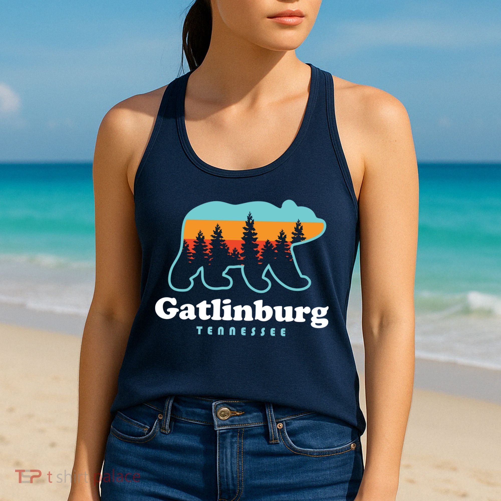 Gatlinburg Tennessee Bear Great Smoky Mountains Women's Tank Top