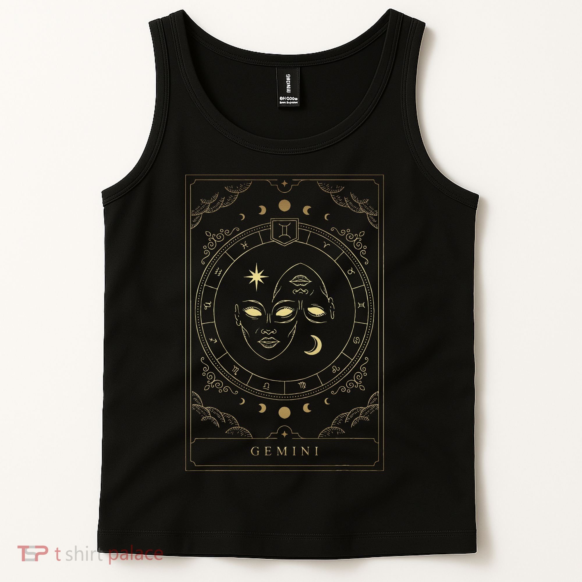Gemini Tarot Card Zodiac Tank Top