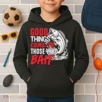 Good Things Come To Those Who Bait Kids Hoodie thumb 2