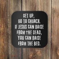 GO TO CHURCH Funny Christian Fellowship Coaster thumb 0