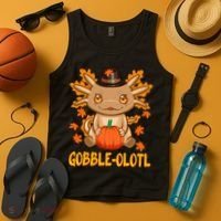 Gobble-Olotl - The Cute Thanksgiving Axolotl Tank Top thumb 4
