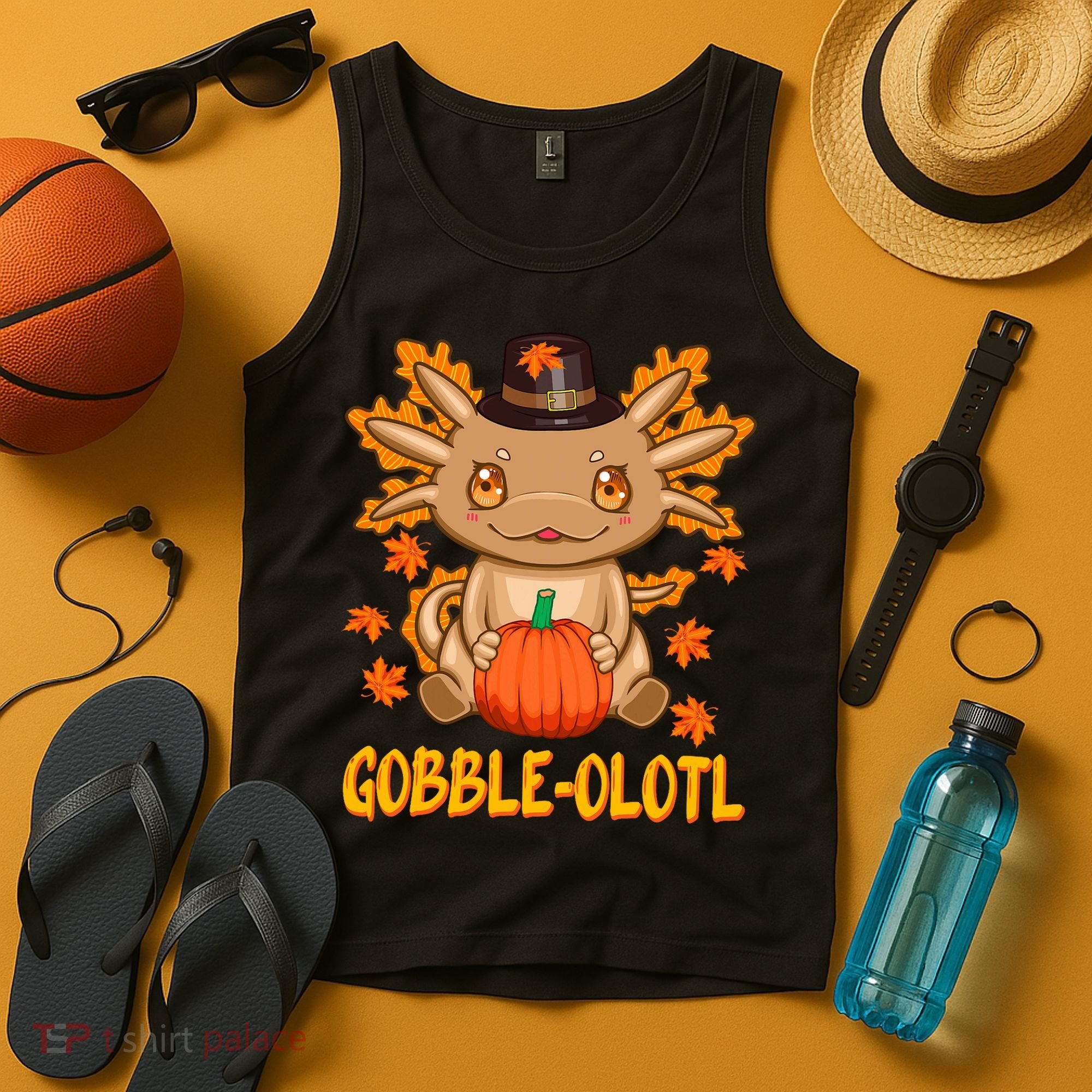 Gobble-Olotl - The Cute Thanksgiving Axolotl Tank Top
