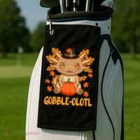 Gobble-Olotl - The Cute Thanksgiving Axolotl Golf Towel thumb 2