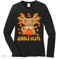 Gobble-Olotl - The Cute Thanksgiving Axolotl Women's Long Sleeve Shirt thumb 0