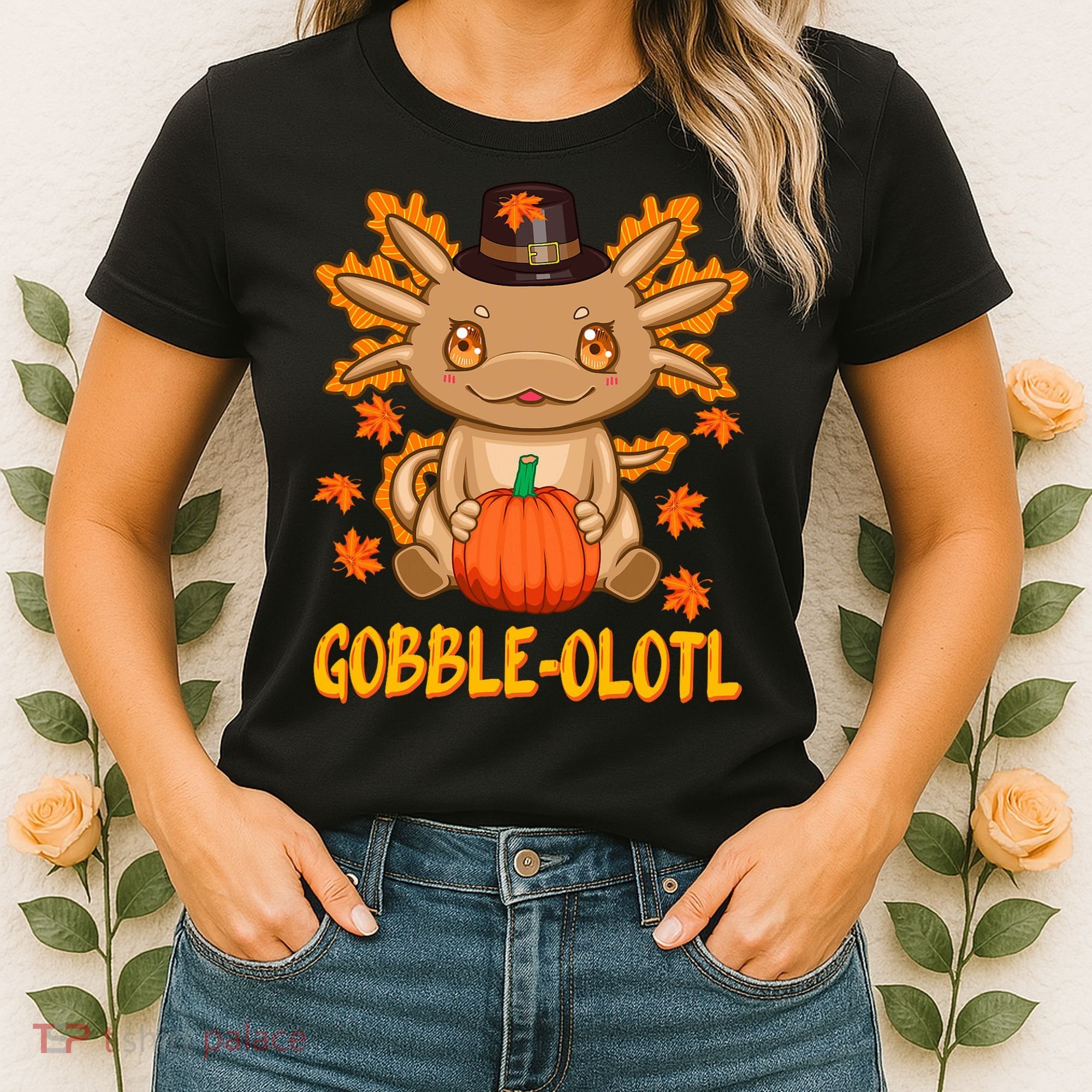 Gobble-Olotl - The Cute Thanksgiving Axolotl Women's T-Shirt