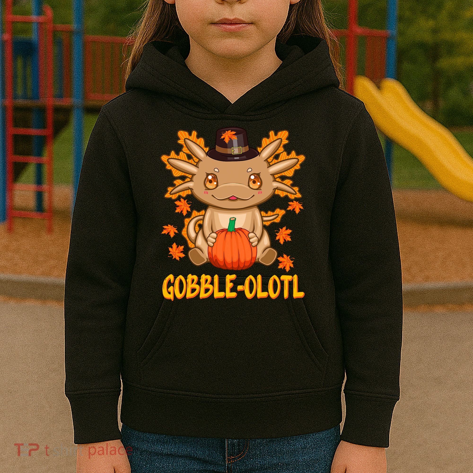 Gobble-Olotl - The Cute Thanksgiving Axolotl Kids Hoodie