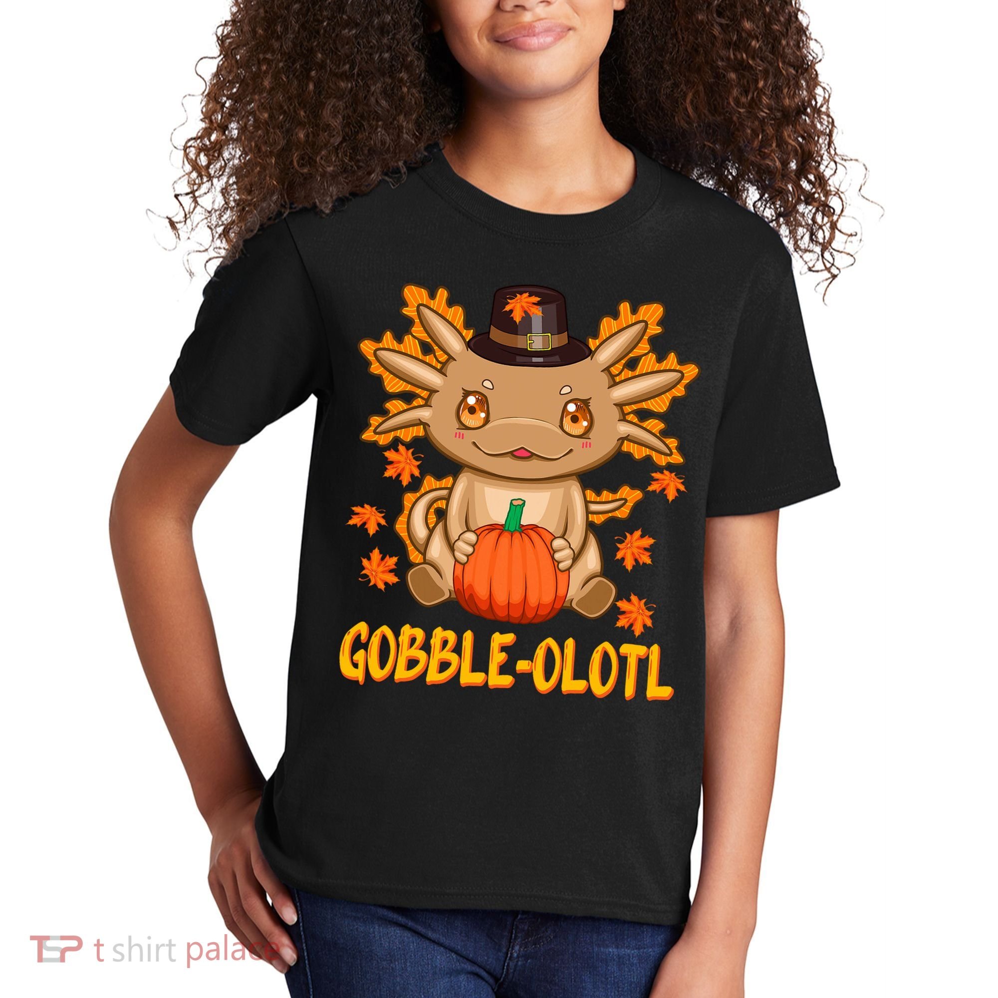 Gobble-Olotl - The Cute Thanksgiving Axolotl Kids T-Shirt