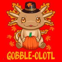 Gobble-Olotl - The Cute Thanksgiving Axolotl Santa Hat thumb 1