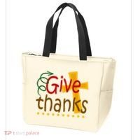 Give Thanks Cross Thanksgiving Tote Bag thumb 3