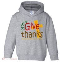 Give Thanks Cross Thanksgiving Toddler Hoodie thumb 0
